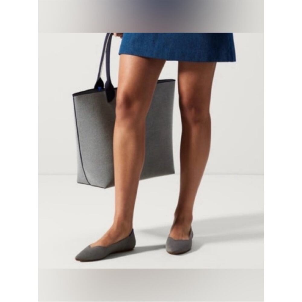 Rothy’s The Point Pebble Grey Flats NIB Size 12 - Picture 3 of 10